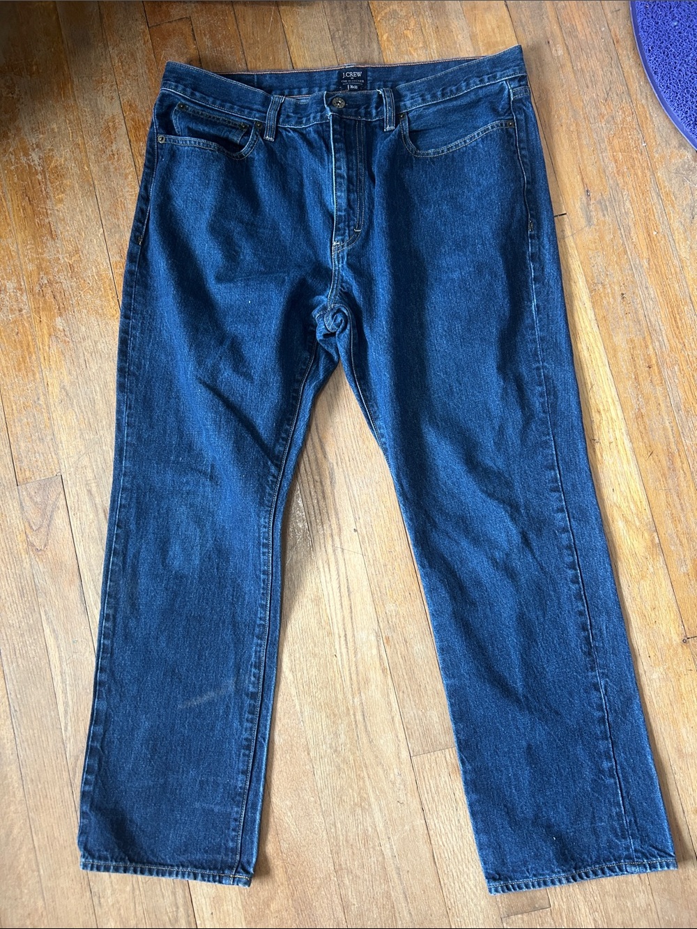 J. Crew Bleeker Athletic Fit Men's Navy Straight-Leg Jeans 36x30